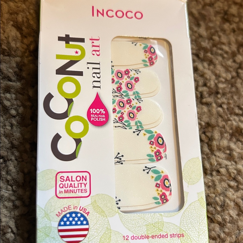 Incoco Nail strips flowers NWT